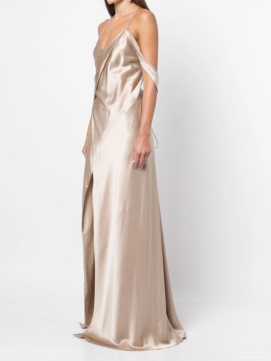 Affordable cowl-back Women Versace gown 0502